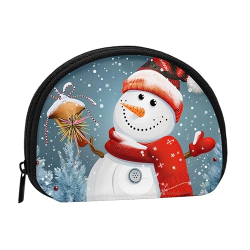 Bedruckte Münzgeldbörse für Damen, niedliche kleine Kleingeldbörse mit Reißverschluss, Schwarz , Einheitsgröße, Münztasche von JKLQWC