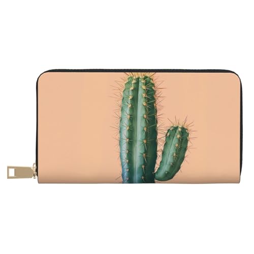 JKLQWC Dekorative Topfpflanzen bedruckte lange Geldbörse für Damen und Herren, lustige PU-Leder-Geldbörse mit Münzgeldbörse und Kartenhalter, weiß, Einheitsgröße, Modern von JKLQWC