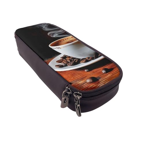 JKLQWC Federmäppchen für Mädchen und Jungen, niedliches PU-Leder, mit Reißverschluss, für Büro, Schule, Schwarz , Einheitsgröße, Schulranzen von JKLQWC