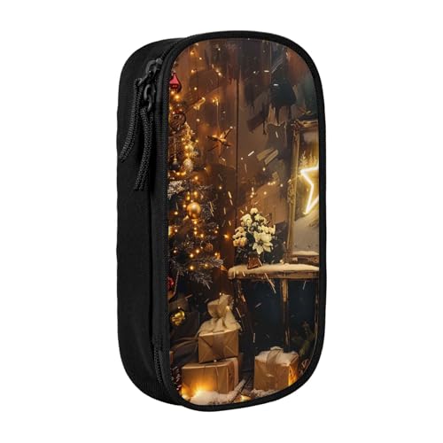 JKLQWC Federmäppchen mit Aufschrift "Merry Christmas and Happy New Year", niedliches Stiftetui, große Stifttasche, tragbare Aufbewahrungsbox, Organizer für Büro, Schule, Teenager, Mädchen, Jungen, JKLQWC Federmäppchen mit Aufschrift "Merry Christmas and Happy New Year", niedliches Stiftetui, große Stifttasche, tragbare Aufbewahrungsbox, Organizer für Büro, Schule, Teenager, Mädchen, Jungen, von JKLQWC