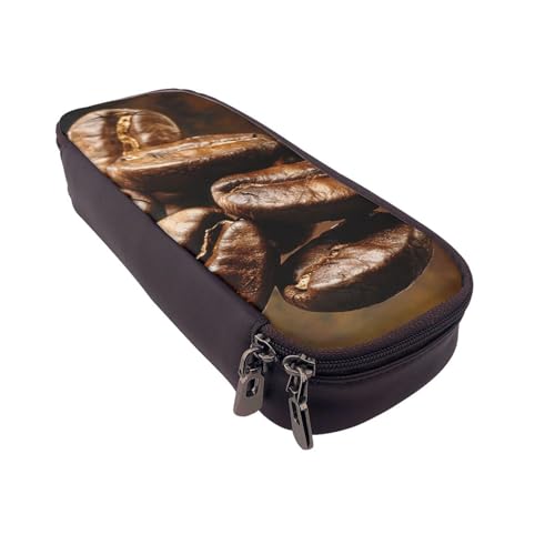 JKLQWC Federmäppchen mit Kaffeebohnen-Aufdruck für Mädchen und Jungen, niedliches PU-Leder, Stiftebox, Tasche, Reißverschluss, Federmäppchen, Organizer für Büro, Schule, Schwarz , Einheitsgröße JKLQWC Federmäppchen mit Kaffeebohnen-Aufdruck für Mädchen und Jungen, niedliches PU-Leder, Stiftebox, Tasche, Reißverschluss, Federmäppchen, Organizer für Büro, Schule, Schwarz , Einheitsgröße von JKLQWC