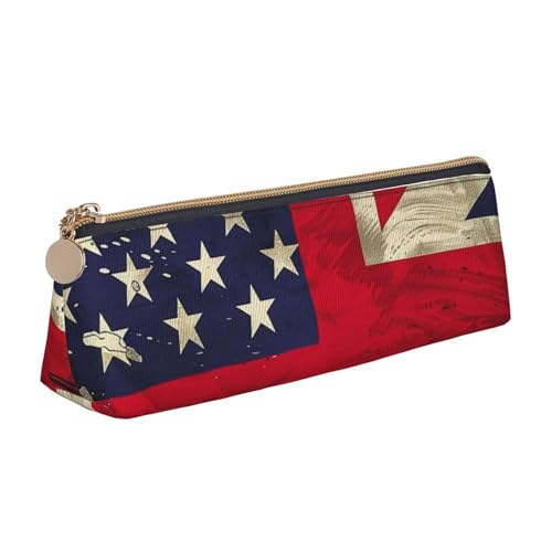 JKLQWC Federmäppchen mit Kunstgitarre, bedruckt, dreieckig, mit Reißverschluss, leichter Leder-Organizer für Schule, Büro, Reisen, Make-up, USA-Flagge, Einheitsgröße, Schulranzen JKLQWC Federmäppchen mit Kunstgitarre, bedruckt, dreieckig, mit Reißverschluss, leichter Leder-Organizer für Schule, Büro, Reisen, Make-up, USA-Flagge, Einheitsgröße, Schulranzen von JKLQWC