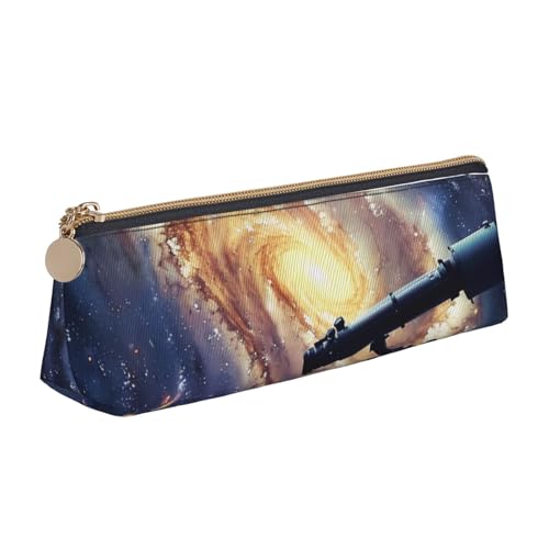 JKLQWC Federmäppchen mit Sonnenblumen-Motiv, Motiv: Blühende Blumen, Pflanzen, Schmetterling, bedruckt, dreieckig, mit Reißverschluss, leichter Leder-Organizer für Schule, Büro, Reisen, Make-up von JKLQWC