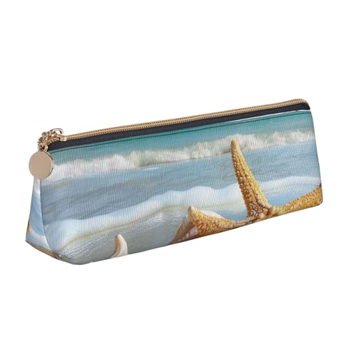 JKLQWC Federmäppchen mit Sonnenblumen-Motiv, Motiv: Blühende Blumen, Pflanzen, Schmetterling, bedruckt, dreieckig, mit Reißverschluss, leichter Leder-Organizer für Schule, Büro, Reisen, Make-up von JKLQWC