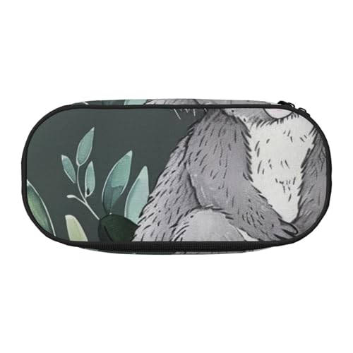 JKLQWC Federmäppchen mit doppeltem Reißverschluss und Netzfach und Stifthaltern – Merry Christmas Kunstdrucke, Mehrzweck-Schreibwarenhalter, reisefreundliche Kosmetiktasche für Schule, Büro, Geschenke von JKLQWC