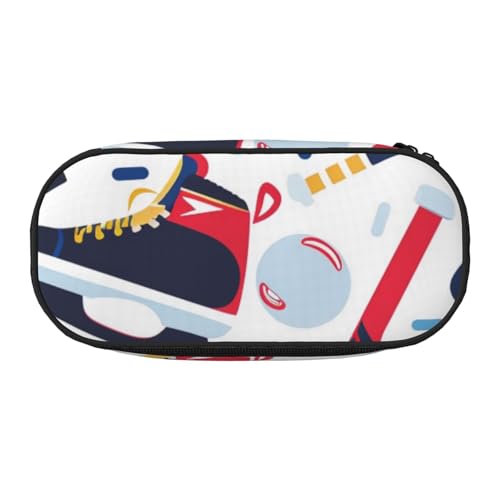 JKLQWC Federmäppchen mit doppeltem Reißverschluss und Netzfach und Stifthaltern – Merry Christmas Kunstdrucke, Mehrzweck-Schreibwarenhalter, reisefreundliche Kosmetiktasche für Schule, Büro, Geschenke von JKLQWC