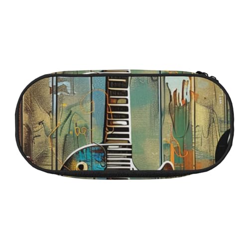 JKLQWC Federmäppchen mit doppeltem Reißverschluss und Netzfach und Stifthaltern – Merry Christmas Kunstdrucke, Mehrzweck-Schreibwarenhalter, reisefreundliche Kosmetiktasche für Schule, Büro, Geschenke von JKLQWC