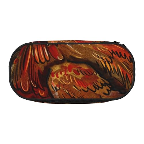 JKLQWC Federmäppchen mit doppeltem Reißverschluss und Netzfach und Stifthaltern – niedlicher Tier-Fuchs-Blumendruck, Mehrzweck-Schreibwarenhalter, reisefreundliche Kosmetiktasche für Schule, Büro von JKLQWC