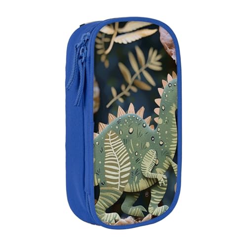 JKLQWC Federmäppchen mit niedlichem Dinosaurier-Motiv, niedliches Stifteetui, große Stifttasche, tragbare Aufbewahrungsbox, Organizer-Box für Büro, Schule, Teenager, Mädchen, Jungen, Erwachsene von JKLQWC