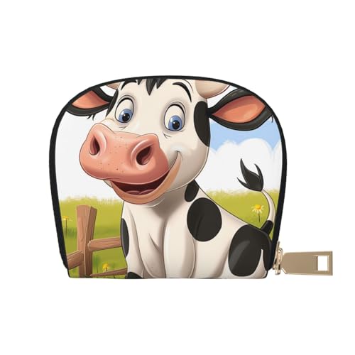 JKLQWC Kreditkartenetui mit Cartoon-Milchkuh-Motiv, für Damen und Herren, niedliches Reißverschluss-Kartenetui, Mini-Münzgeldbörse mit 12 Kartenfächern, weiß, Einheitsgröße, Modern JKLQWC Kreditkartenetui mit Cartoon-Milchkuh-Motiv, für Damen und Herren, niedliches Reißverschluss-Kartenetui, Mini-Münzgeldbörse mit 12 Kartenfächern, weiß, Einheitsgröße, Modern von JKLQWC