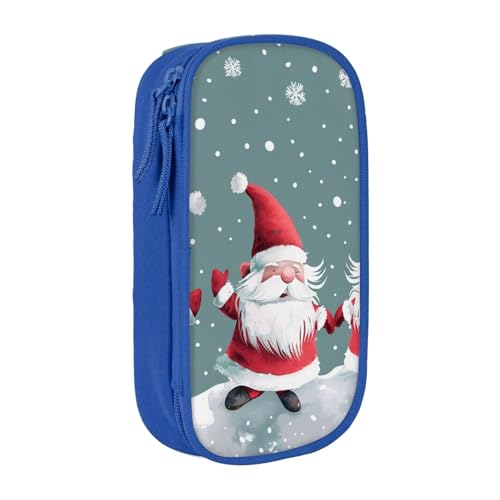 JKLQWC Lustiges Federmäppchen mit Weihnachtsmotiven, bedruckt, niedliches Stifteetui, große Stifttasche, tragbare Aufbewahrungsbox, Organizer für Büro, Schule, Teenager, Mädchen, Jungen, Erwachsene, von JKLQWC