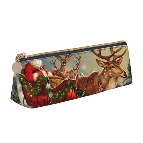 JKLQWC Mid Century Federmäppchen mit modernem Druck, dreieckig, mit Reißverschluss, leichter Leder-Organizer für Schule, Büro, Reisen, Make-up, Merry Christmas 2, Einheitsgröße, Schulranzen JKLQWC Mid Century Federmäppchen mit modernem Druck, dreieckig, mit Reißverschluss, leichter Leder-Organizer für Schule, Büro, Reisen, Make-up, Merry Christmas 2, Einheitsgröße, Schulranzen von JKLQWC