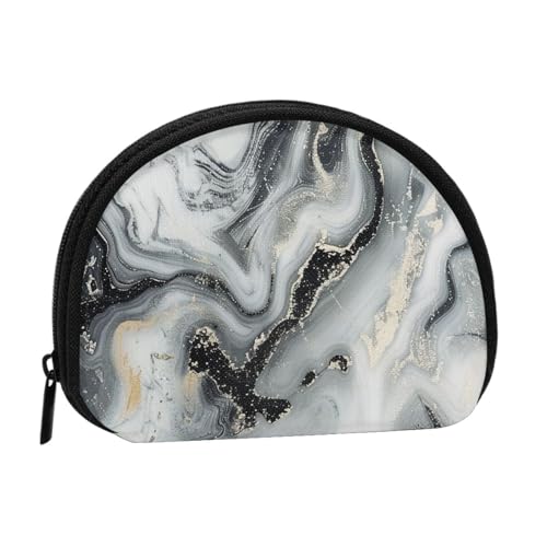 JKLQWC Orientalische Münzbörse mit Marmorstein-Druck für Damen, niedlich, kleine Kleingeldbörse, Mini-Münzgeldbörse, Beutel mit Reißverschluss, Schwarz , Einheitsgröße, Modern von JKLQWC
