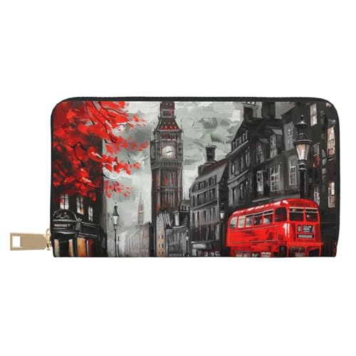 JKLQWC Red London Street Printed Long Wallet for Women Men Funny PU Leather Wallet with Coin Purse and Card Holder, weiß, Einheitsgröße, Modern JKLQWC Red London Street Printed Long Wallet for Women Men Funny PU Leather Wallet with Coin Purse and Card Holder, weiß, Einheitsgröße, Modern von JKLQWC