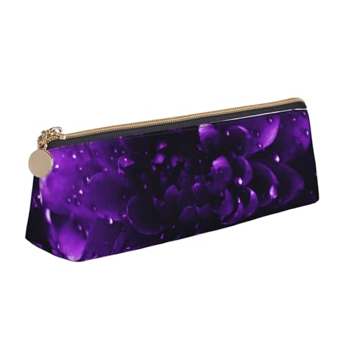 JKLQWC Schöne Unterwasserwelt Delfine Koralle bedrucktes Dreieck-Federmäppchen mit Reißverschluss – leichter Leder-Organizer für Schule, Büro, Reisen, Make-up, Schöner Glitzer, Einheitsgröße von JKLQWC