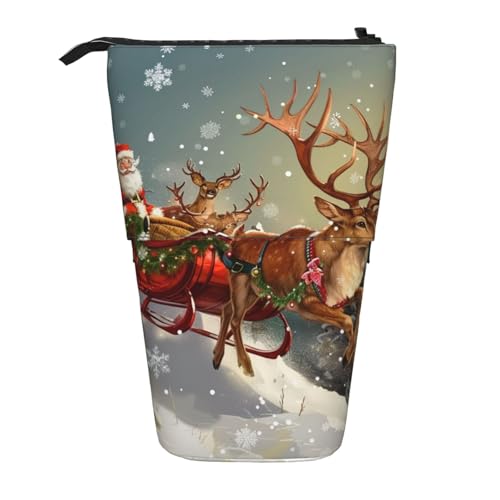 JKLQWC Stehendes Federmäppchen, einziehbar, niedlich, Organizer – Mitte des Jahrhunderts, moderne Drucke, Schreibwaren und Make-up-Tasche für Reisen, Schule, Büro, Geschenke, Merry Christmas 2 JKLQWC Stehendes Federmäppchen, einziehbar, niedlich, Organizer – Mitte des Jahrhunderts, moderne Drucke, Schreibwaren und Make-up-Tasche für Reisen, Schule, Büro, Geschenke, Merry Christmas 2 von JKLQWC