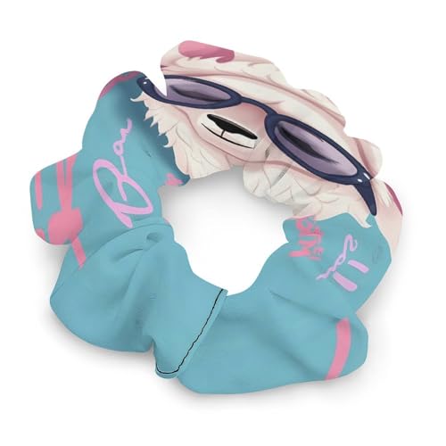 Haargummis, mit Cool Liama bedrucktem Damen-Haargummi, nahtlos, schmerzfrei, perfekt für langlebige Zöpfe, Pferdeschwanz und mehr von JKLQWH