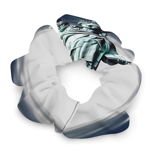 Haargummis, mit Freiheitsstatue bedrucktem Damen-Haargummi, nahtlos, schmerzfrei, perfekt für langlebige Zöpfe, Pferdeschwanz und mehr von JKLQWH