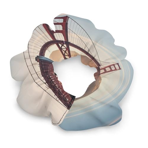 Haargummis, mit Golden Gate Bridge bedrucktem Damen-Haargummi, nahtlos, schmerzfrei, perfekt für langlebige Zöpfe, Pferdeschwanz und mehr von JKLQWH