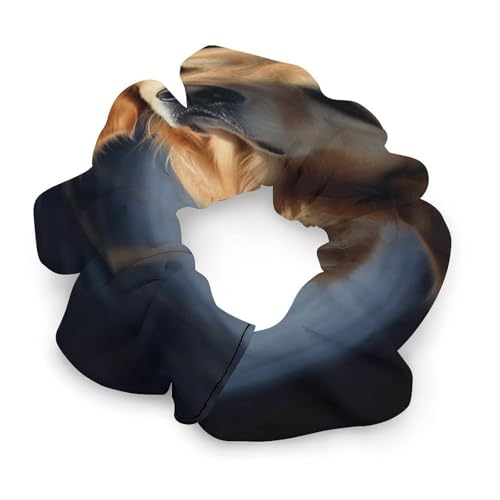 Haargummis, mit Golden Retriever bedrucktem Damen-Haargummi, nahtlos, schmerzfrei, perfekt für langlebige Zöpfe, Pferdeschwanz und mehr von JKLQWH