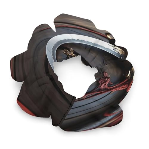 Haargummis, mit Messer auf dem Boden, bedrucktes Damen-Haargummi, nahtlos, schmerzfrei, perfekt für langlebige Zöpfe, Pferdeschwanz und mehr von JKLQWH