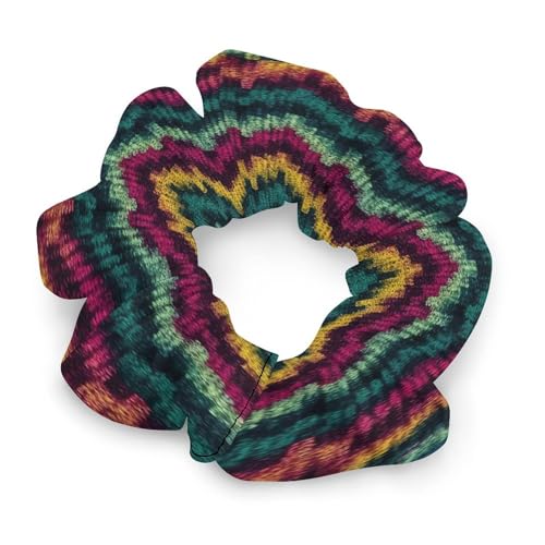 Haargummis, mit buntem Strickmuster, bedrucktes Damen-Haargummi, nahtlos, schmerzfrei, perfekt für langlebige Zöpfe, Pferdeschwanz und mehr von JKLQWH