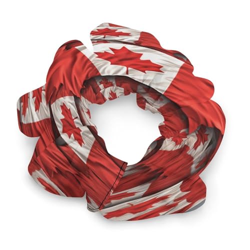 Haargummis, mit kanadischer Flagge, bedrucktes Damen-Haargummi, nahtlos, schmerzfrei, perfekt für langlebige Zöpfe, Pferdeschwanz und mehr von JKLQWH