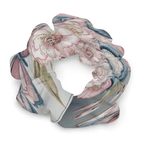 Haargummis, mit schönem Schmetterlingsmuster, bedrucktes Damen-Haargummi, nahtlos, schmerzfrei, perfekt für langlebige Zöpfe, Pferdeschwanz und mehr von JKLQWH