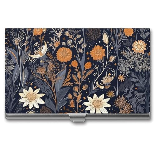 JKLQWH Visitenkartenhalter, Visitenkarten-Organizer, mit Sternen verziert, Kartenhalter für Männer oder Frauen, schmaler Metall-Namenskartenhalter, RFID-blockierendes Visitenkartenetui von JKLQWH