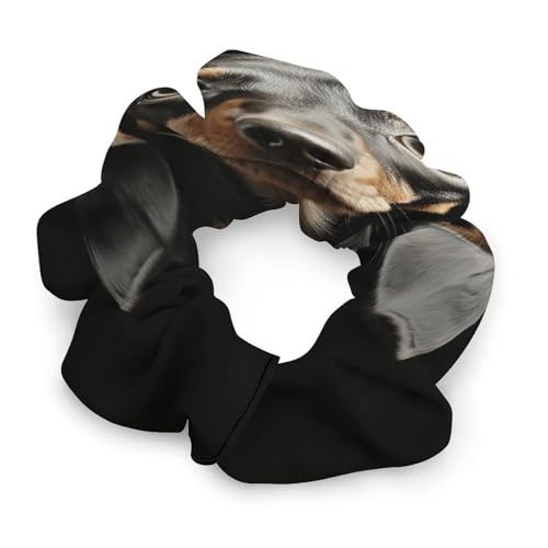 Mit Pad Dackel bedruckter Haargummi für Damen, nahtlos, schmerzfrei, perfekt für langlebige Zöpfe, Pferdeschwanz und mehr von JKLQWH