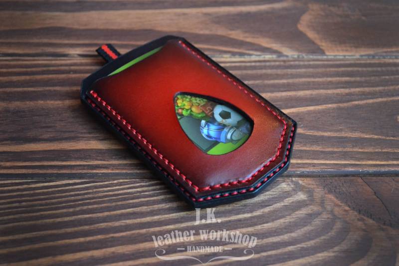 Schlanke Leder-Kartenhalter Personalisierte Brieftasche Minimalist Front Tasche Handgemachte Kleine Id Card Wallet Vatertagsgeschenk von JKLeatherWorkshop