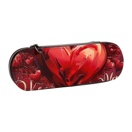 JKSEEPYN Bedrucktes Hartschalen-Federmäppchen und Make-up-Tasche, stilvoller Organizer für Schule, Büro und Reisen, Schwarz , Einheitsgröße, Schulranzen von JKSEEPYN