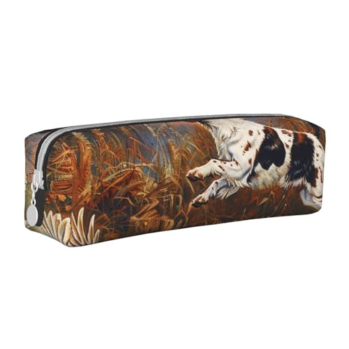 JKSEEPYN Federmäppchen aus Leder mit Reißverschluss, bedruckt, minimalistisch, ultradünn, für die Schule, Kosmetiktasche, weiß, Einheitsgröße, Taschen-Organizer von JKSEEPYN