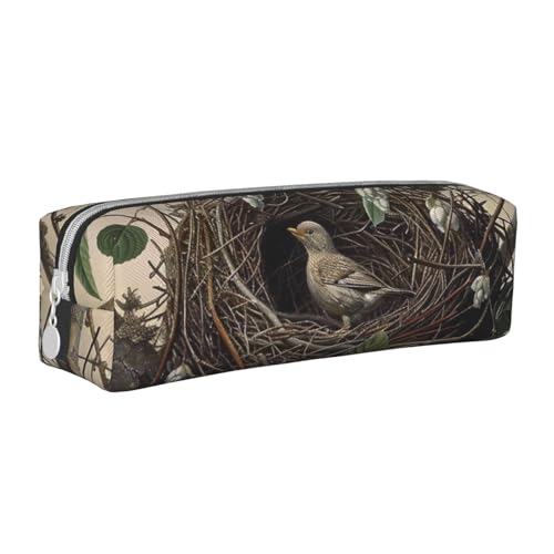 JKSEEPYN Federmäppchen aus Leder mit Vogelnest, bedruckt, für Studenten, Mädchen, Jungen, einfacher Schreibwaren-Organizer, Make-up-Tasche für Schule, Büro, Reisen, weiß, Einheitsgröße, Schulranzen JKSEEPYN Federmäppchen aus Leder mit Vogelnest, bedruckt, für Studenten, Mädchen, Jungen, einfacher Schreibwaren-Organizer, Make-up-Tasche für Schule, Büro, Reisen, weiß, Einheitsgröße, Schulranzen von JKSEEPYN
