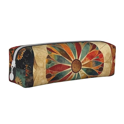 JKSEEPYN Federmäppchen aus Leder mit altem Medaillon-Muster, für Studenten, Mädchen, Jungen, einfacher Schreibwaren-Organizer, Make-up-Tasche für Schule, Büro, Reisen, weiß, Einheitsgröße, Schulranzen JKSEEPYN Federmäppchen aus Leder mit altem Medaillon-Muster, für Studenten, Mädchen, Jungen, einfacher Schreibwaren-Organizer, Make-up-Tasche für Schule, Büro, Reisen, weiß, Einheitsgröße, Schulranzen von JKSEEPYN