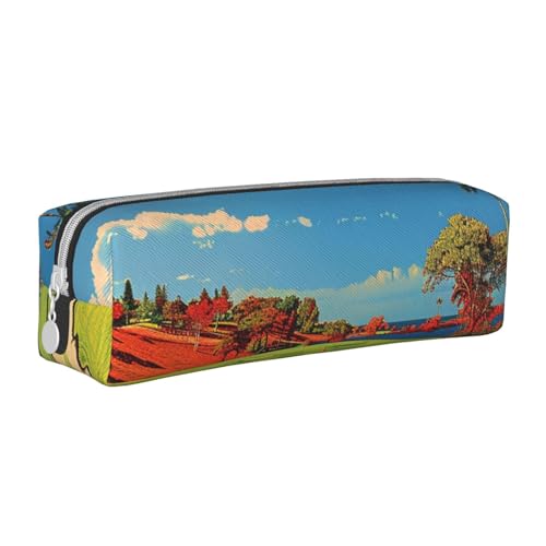 JKSEEPYN Federmäppchen mit Reißverschluss, bedruckt, minimalistisch, ultradünn, für die Schule, Kosmetiktasche, 1 Stück, weiß, Einheitsgröße, Taschen-Organizer von JKSEEPYN