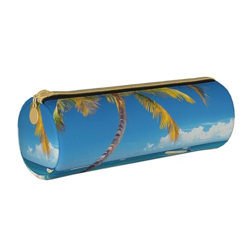 JKSEEPYN Federmäppchen mit buntem Donut-Motiv, bedrucktes Leder-Federmäppchen für Studenten, Mädchen, Jungen, rund, Schreibwaren, Organizer, Make-up-Tasche für Schule, Büro, Reisen, Strand Palme JKSEEPYN Federmäppchen mit buntem Donut-Motiv, bedrucktes Leder-Federmäppchen für Studenten, Mädchen, Jungen, rund, Schreibwaren, Organizer, Make-up-Tasche für Schule, Büro, Reisen, Strand Palme von JKSEEPYN