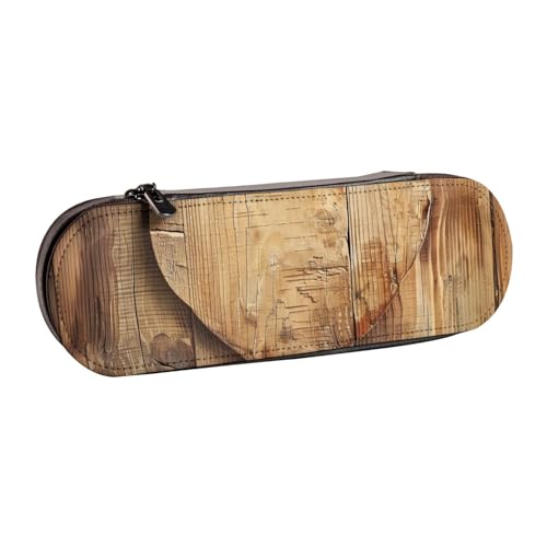 JKSEEPYN Federmäppchen und Make-up-Tasche aus Leder, mit Herz-Motiv, stilvoller Organizer für Schule, Büro und Reisen, Schwarz , Einheitsgröße, Schulranzen von JKSEEPYN