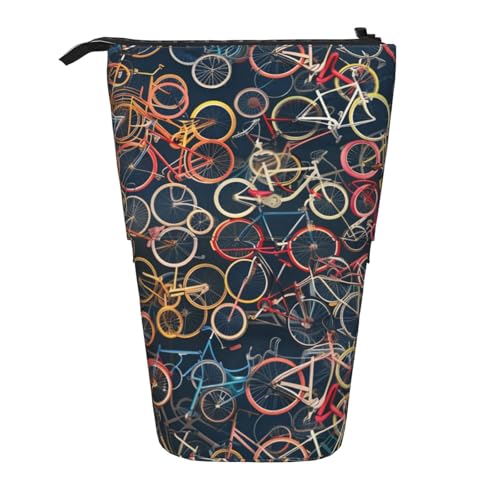 JKSEEPYN Teleskop-Federmäppchen, Federmäppchen, Strand, Sonnenuntergang, Ozean, niedlicher Bleistift-Organizer, tragbares Federmäppchen für Schule, Büro, Reisen, Fahrräder, Radfahren, Einheitsgröße von JKSEEPYN