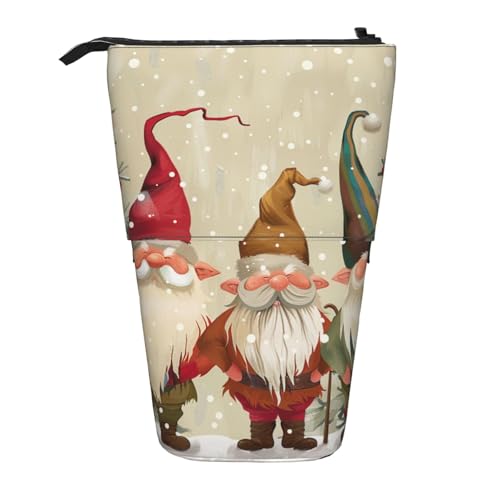 JKSEEPYN Teleskop-Federmäppchen, Federmäppchen, Strand, Sonnenuntergang, Ozean, niedlicher Bleistift-Organizer, tragbares Federmäppchen für Schule, Büro, Reisen, Weihnachtszwerge, Einheitsgröße von JKSEEPYN