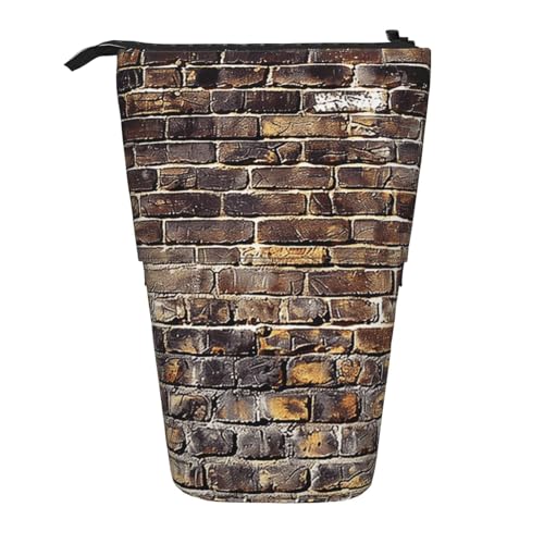 JKSEEPYN Teleskop-Federmäppchen, Stiftetasche, Frohe Weihnachten, 1 Drucke, niedlicher Bleistift-Organizer, tragbares Federmäppchen für Schule, Büro, Reisen, Industrie-Wand-Hintergrund, Einheitsgröße von JKSEEPYN