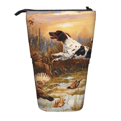 JKSEEPYN Teleskop-Federmäppchen, Stiftetasche, Glühwürmchen und Laternen-Drucke, niedlicher Bleistift-Organizer, tragbares Federmäppchen für Schule, Büro, Reisen, Fasanenfänger für Hunde von JKSEEPYN