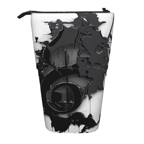 JKSEEPYN Teleskop-Federmäppchen, Stiftetasche, blaue Libellen-Drucke, niedlicher Bleistift-Organizer, tragbares Federmäppchen für Schule, Büro, Reisen, Schwarze Musiknoten, Einheitsgröße, Schulranzen JKSEEPYN Teleskop-Federmäppchen, Stiftetasche, blaue Libellen-Drucke, niedlicher Bleistift-Organizer, tragbares Federmäppchen für Schule, Büro, Reisen, Schwarze Musiknoten, Einheitsgröße, Schulranzen von JKSEEPYN