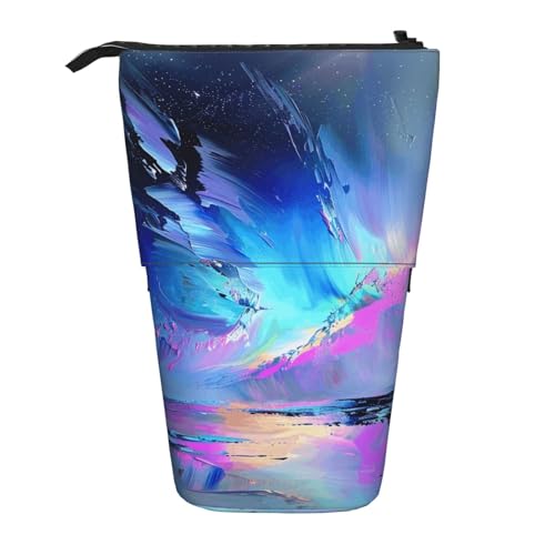 JKSEEPYN Teleskop-Federmäppchen, Stiftetasche, lila Schmetterlings-Drucke, niedlicher Bleistift-Organizer, tragbares Federmäppchen für Schule, Büro, Reisen, Gemälde von Nordlichtern, Einheitsgröße JKSEEPYN Teleskop-Federmäppchen, Stiftetasche, lila Schmetterlings-Drucke, niedlicher Bleistift-Organizer, tragbares Federmäppchen für Schule, Büro, Reisen, Gemälde von Nordlichtern, Einheitsgröße von JKSEEPYN