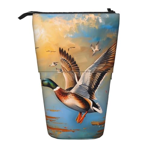 JKSEEPYN Teleskop-Federmäppchen, Stifttasche, Planetendrucke, niedlicher Bleistift-Organizer, tragbare Bleistifttasche für Schule, Büro, Reisen, Ölgemälde Ente, Einheitsgröße, Schulranzen JKSEEPYN Teleskop-Federmäppchen, Stifttasche, Planetendrucke, niedlicher Bleistift-Organizer, tragbare Bleistifttasche für Schule, Büro, Reisen, Ölgemälde Ente, Einheitsgröße, Schulranzen von JKSEEPYN