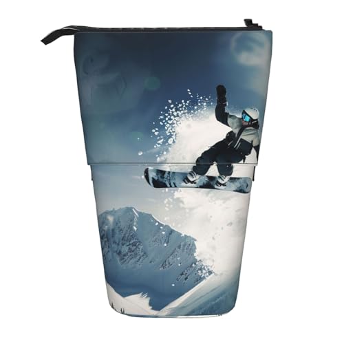 JKSEEPYN Teleskop-Federmäppchen, Stifttasche, Wildblumen-Motiv, Sonnenblumen-Drucke, niedlicher Bleistift-Organizer, tragbare Bleistifttasche für Schule, Büro, Reisen, Snowboarden, Einheitsgröße von JKSEEPYN