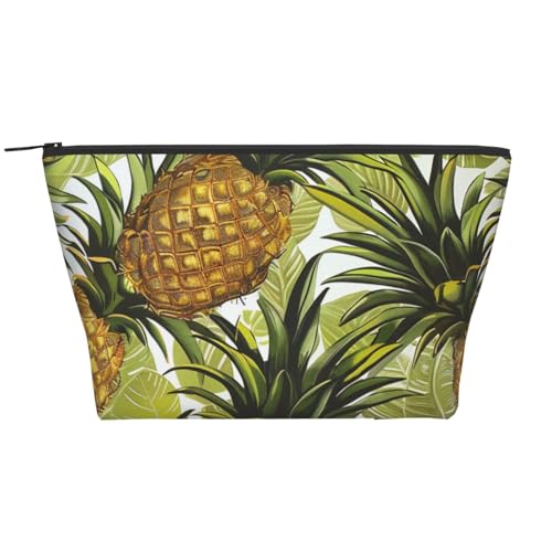 Kauai Hawaii Seashore Prints Trapez-Make-up-Tasche, Reise-Kosmetik-Organizer mit Schaumstoffpolsterung für Fitnessstudio, Büro und Wochenendausflüge, Exotische tropische Ananas, Einheitsgröße Kauai Hawaii Seashore Prints Trapez-Make-up-Tasche, Reise-Kosmetik-Organizer mit Schaumstoffpolsterung für Fitnessstudio, Büro und Wochenendausflüge, Exotische tropische Ananas, Einheitsgröße von JKSEEPYN