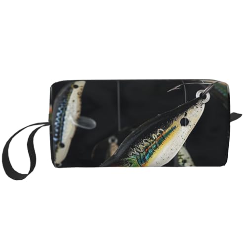 Kauai Kosmetiktasche mit Hawaii-Aufdruck, Make-up-Tasche für Damen, Reise-Kulturbeutel, Zubehör, Organizer mit Griff, Reißverschluss, Angelköder, Einheitsgröße, Kosmetiktasche von JKSEEPYN