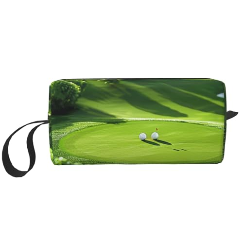 Kauai Kosmetiktasche mit Hawaii-Aufdruck, Make-up-Tasche für Damen, Reise-Kulturbeutel, Zubehör, Organizer mit Griff, Reißverschluss, Golfplatz, Einheitsgröße, Kosmetiktasche von JKSEEPYN