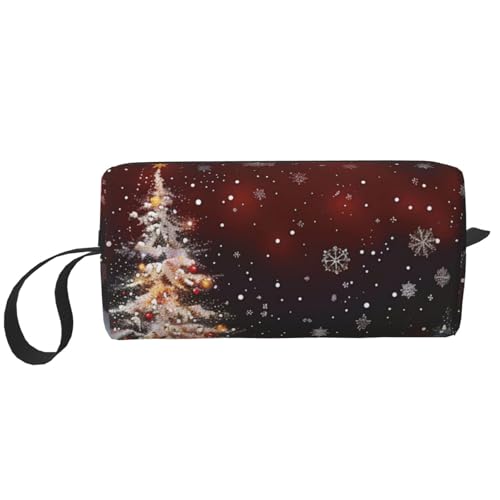 Komposition in Rot, Gelb, Blau und Schwarz, Kosmetiktasche, Make-up-Tasche für Damen, Reise-Kulturbeutel, Zubehör, Organizer mit Griff, Reißverschluss, Weihnachten, Einheitsgröße, Kosmetiktasche von JKSEEPYN